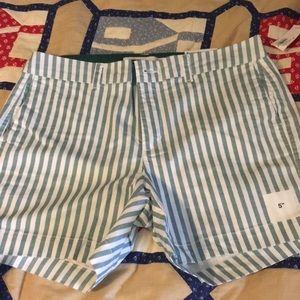 Cute green striped shorts